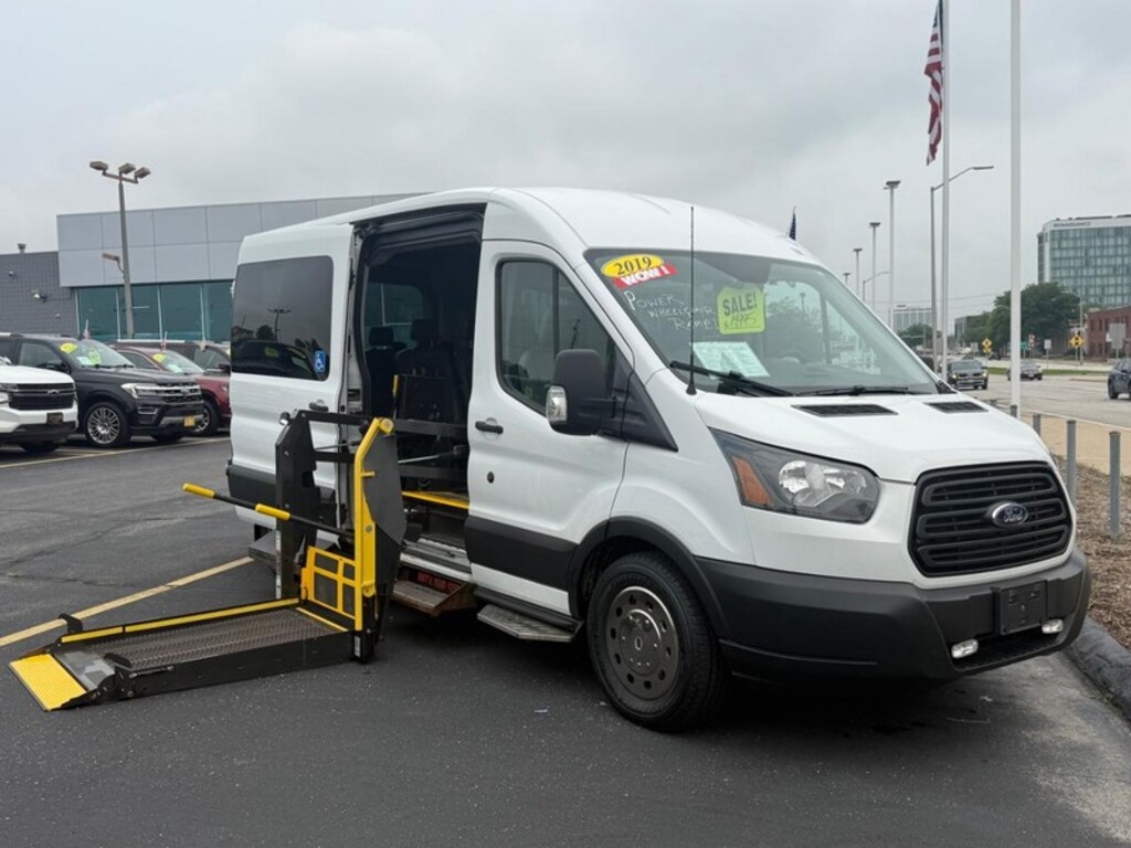 Used 2019 Ford Transit Passenger Wagon T-350 148 Med Roof XL Sliding RH Dr Van