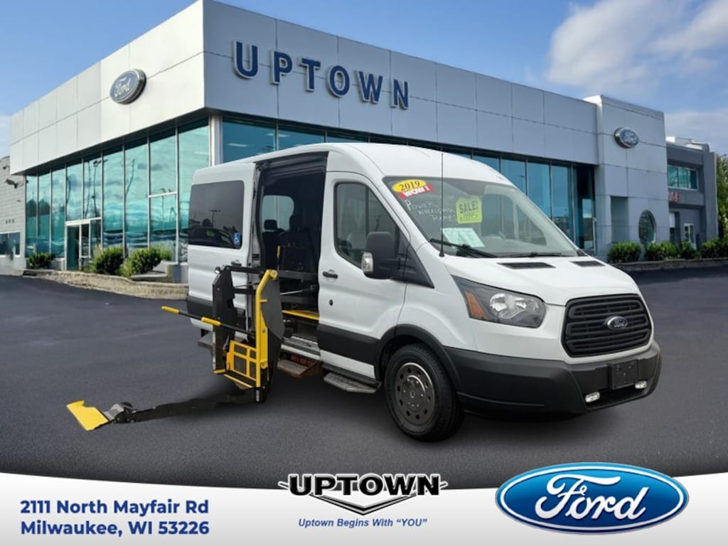 Used 2019 Ford Transit Passenger Wagon T-350 148 Med Roof XL Sliding RH Dr Van
