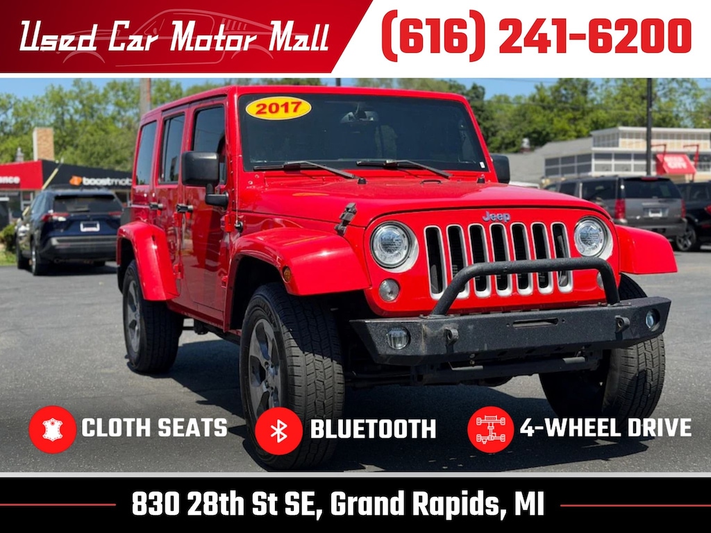 Used 2017 Jeep Wrangler JK Unlimited Sahara 4x4 SUV