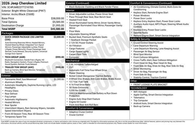2026 Jeep Cherokee Sport Utility 