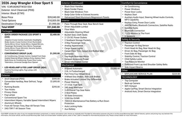 2026 Jeep Wrangler Sport Utility 