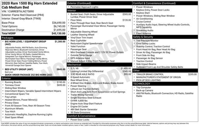 2020 Ram 1500 Truck Quad Cab 