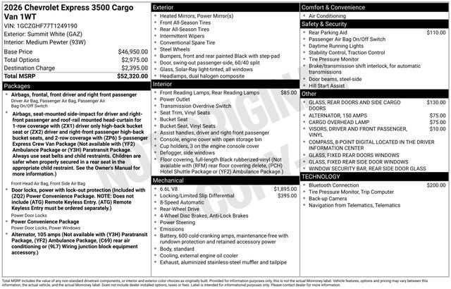 2026 Chevrolet Express 3500 Extended Work Van's photo