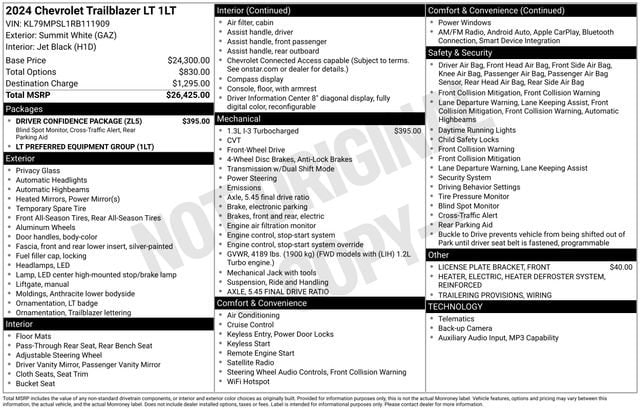 2024 Chevrolet Trailblazer LT's photo