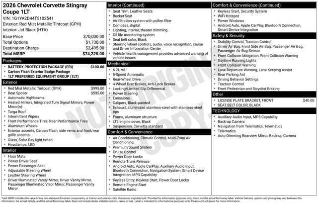 2026 Chevrolet Corvette
