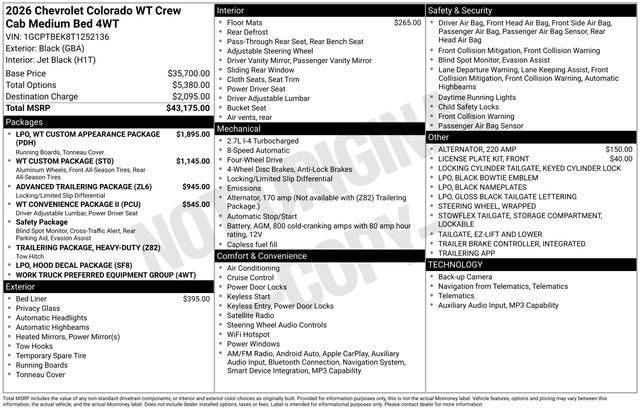 2026 Chevrolet Colorado Work Truck