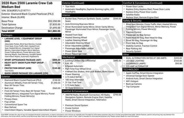 2020 RAM 2500 Laramie 4X4 Crew Cab SWB's photo