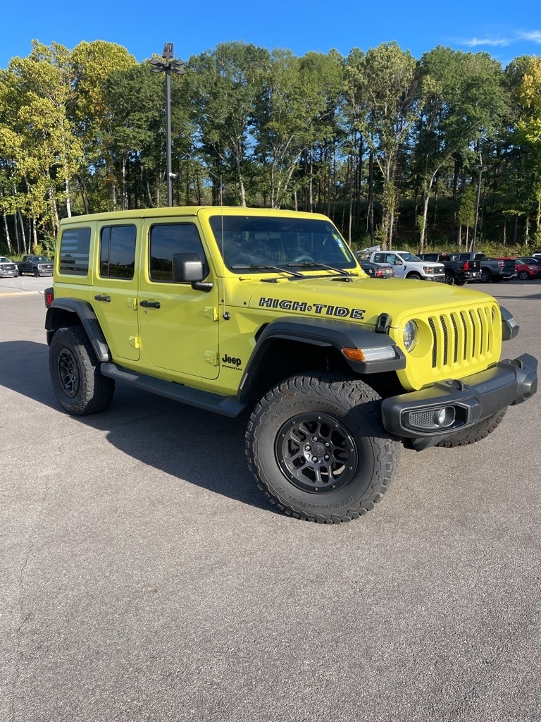 Used 2023 Jeep Wrangler 4-Door High Tide with VIN 1C4HJXDGXPW679492 for sale in Springville, AL