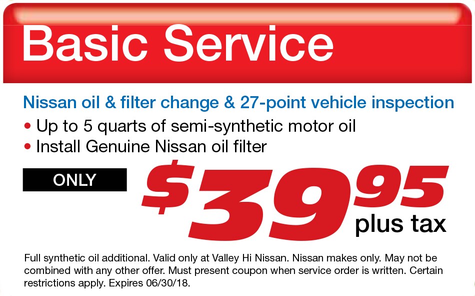 Nissan Service \u0026 Repair Specials in Victorville, CA  Valley Hi Nissan  Serving Hesperia and 