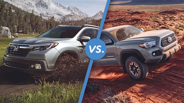 Comparison 2018 Honda Ridgeline Vs 2018 Toyota Tacoma Cmas Valley Honda