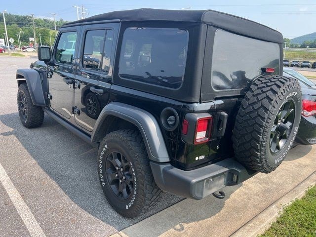 Used 2020 Jeep Wrangler Unlimited Willys with VIN 1C4HJXDN9LW238008 for sale in Staunton, VA
