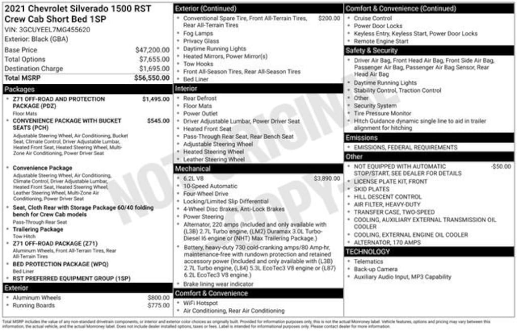 Used 2021 Chevrolet Silverado 1500 RST Truck