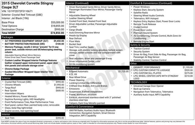 2015 Chevrolet Corvette Base's photo