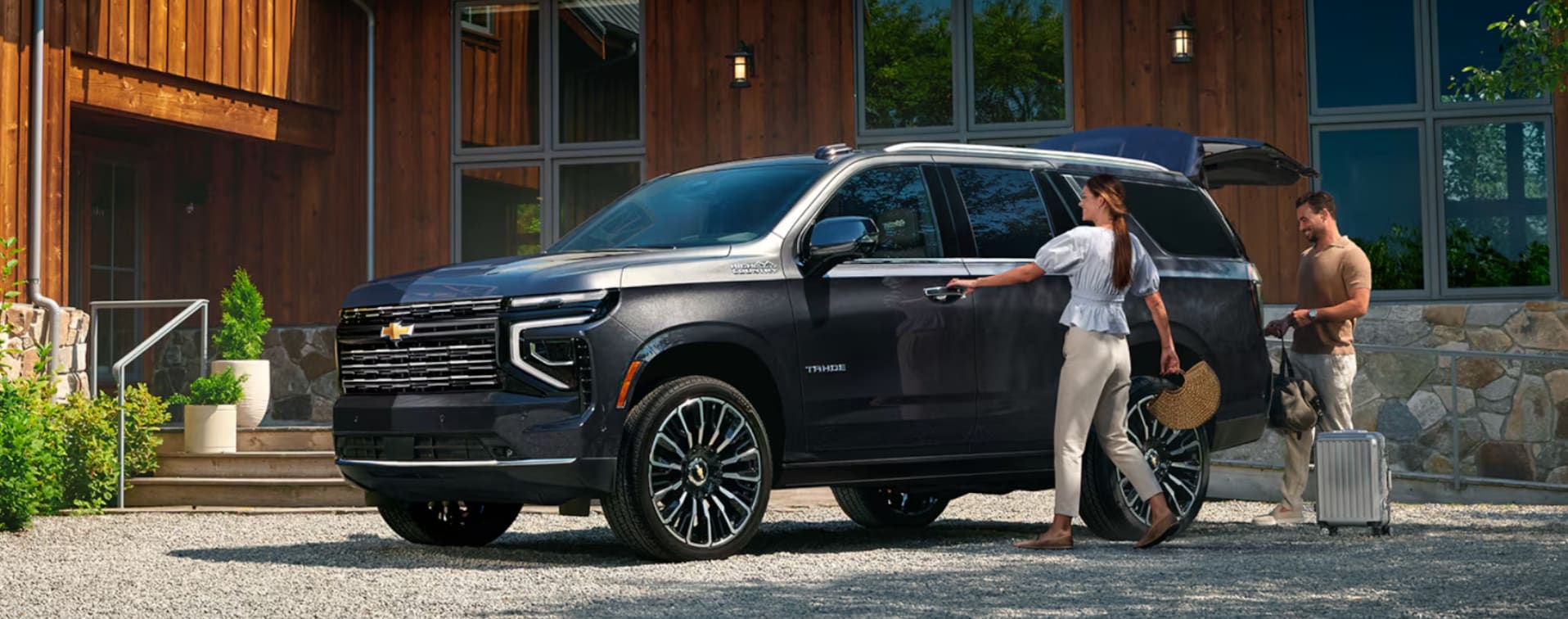 Couple financing a new Chevy Tahoe in North Georgia