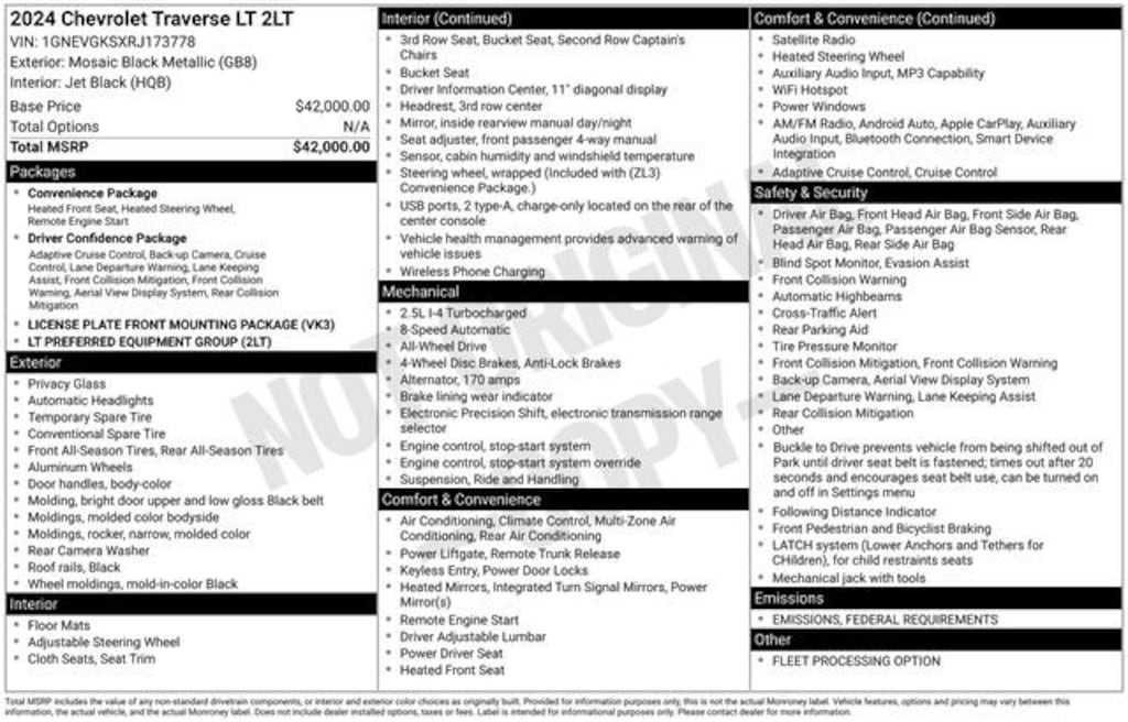 Used 2024 Chevrolet Traverse LT SUV