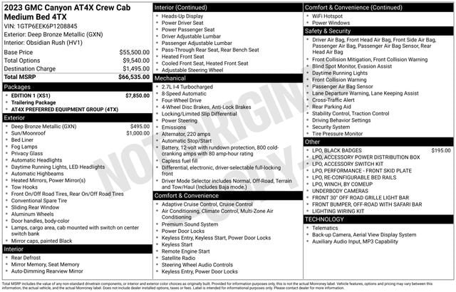 2023 GMC Canyon AT4X's photo
