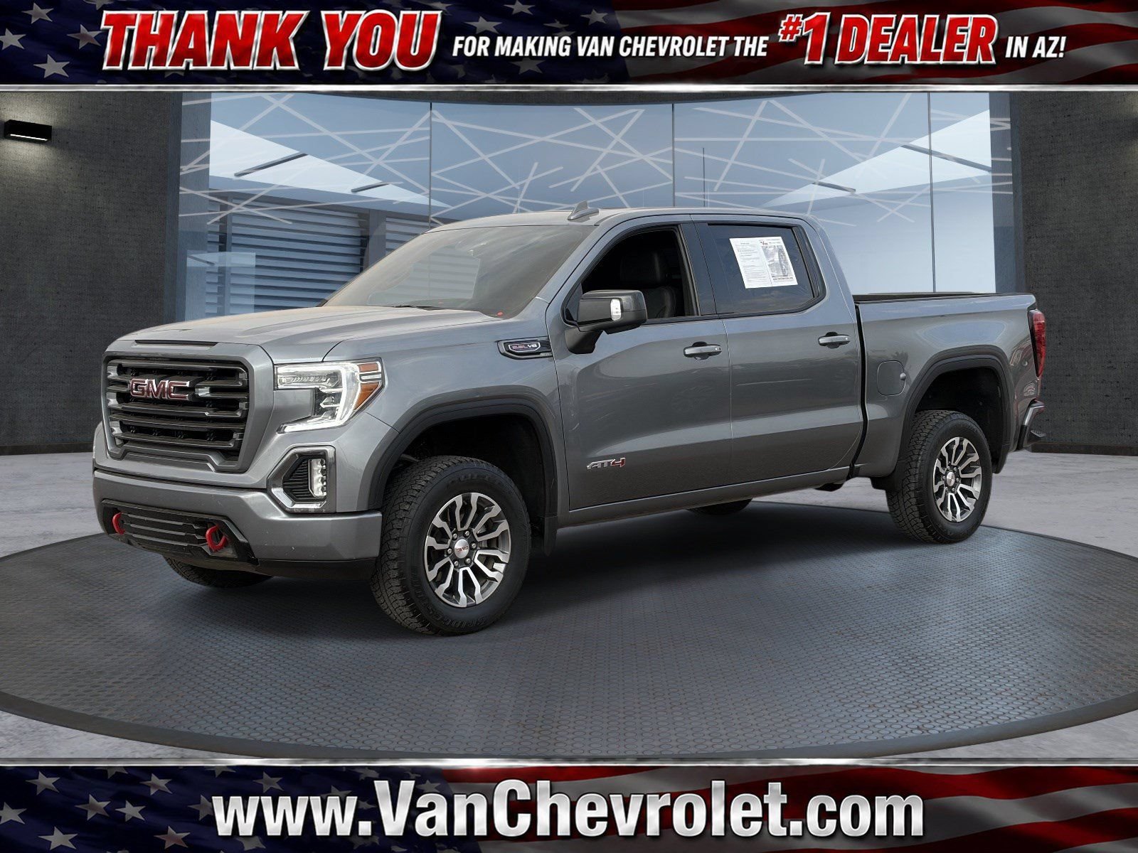 Gray (Satin Steel Metallic) 2021 GMC Sierra 1500 Pickup Truck Four-Wheel Drive Automatic