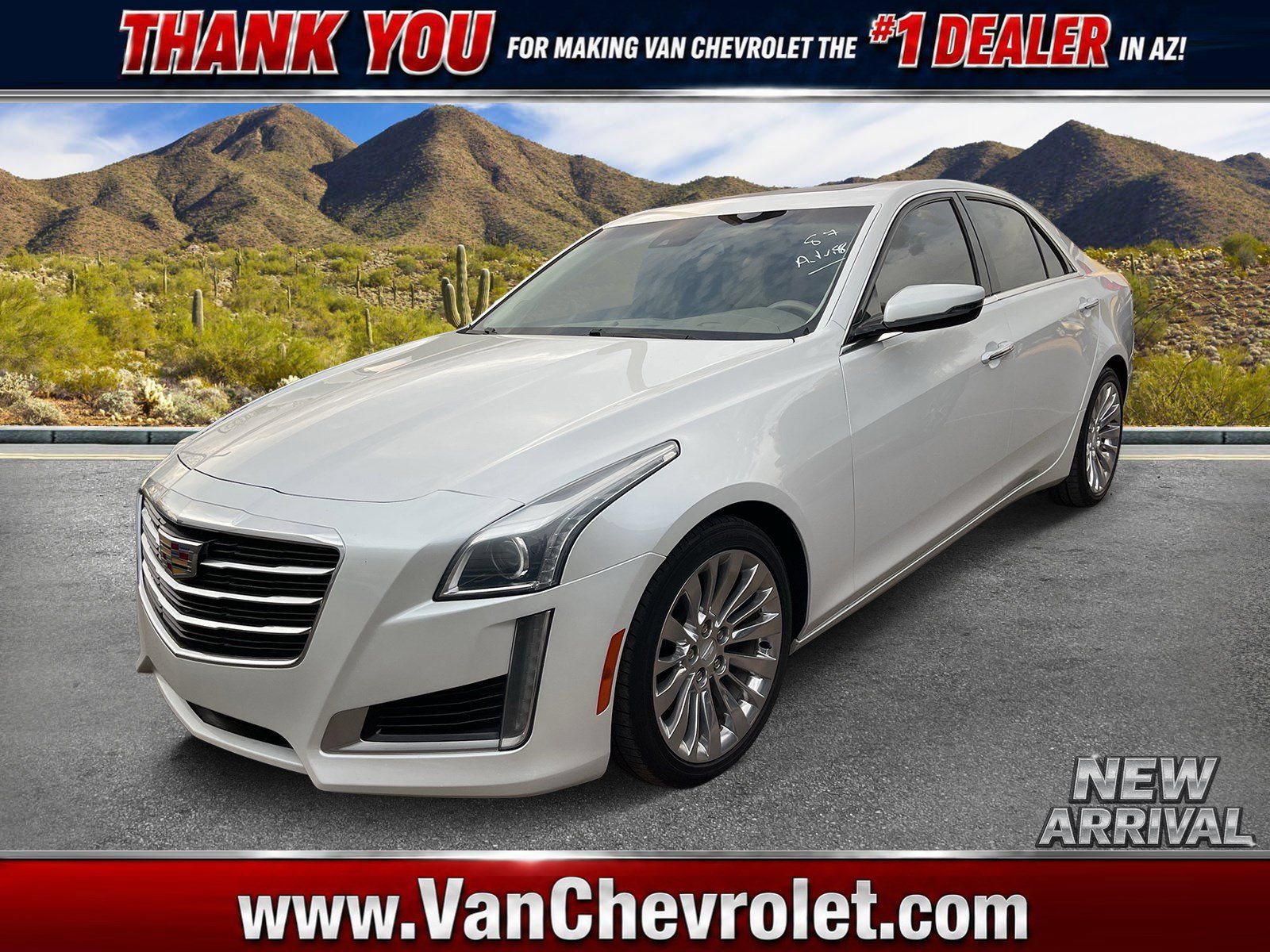 Crystal White Tricoat 2016 Cadillac CTS Sedan Rear-Wheel Drive Automatic