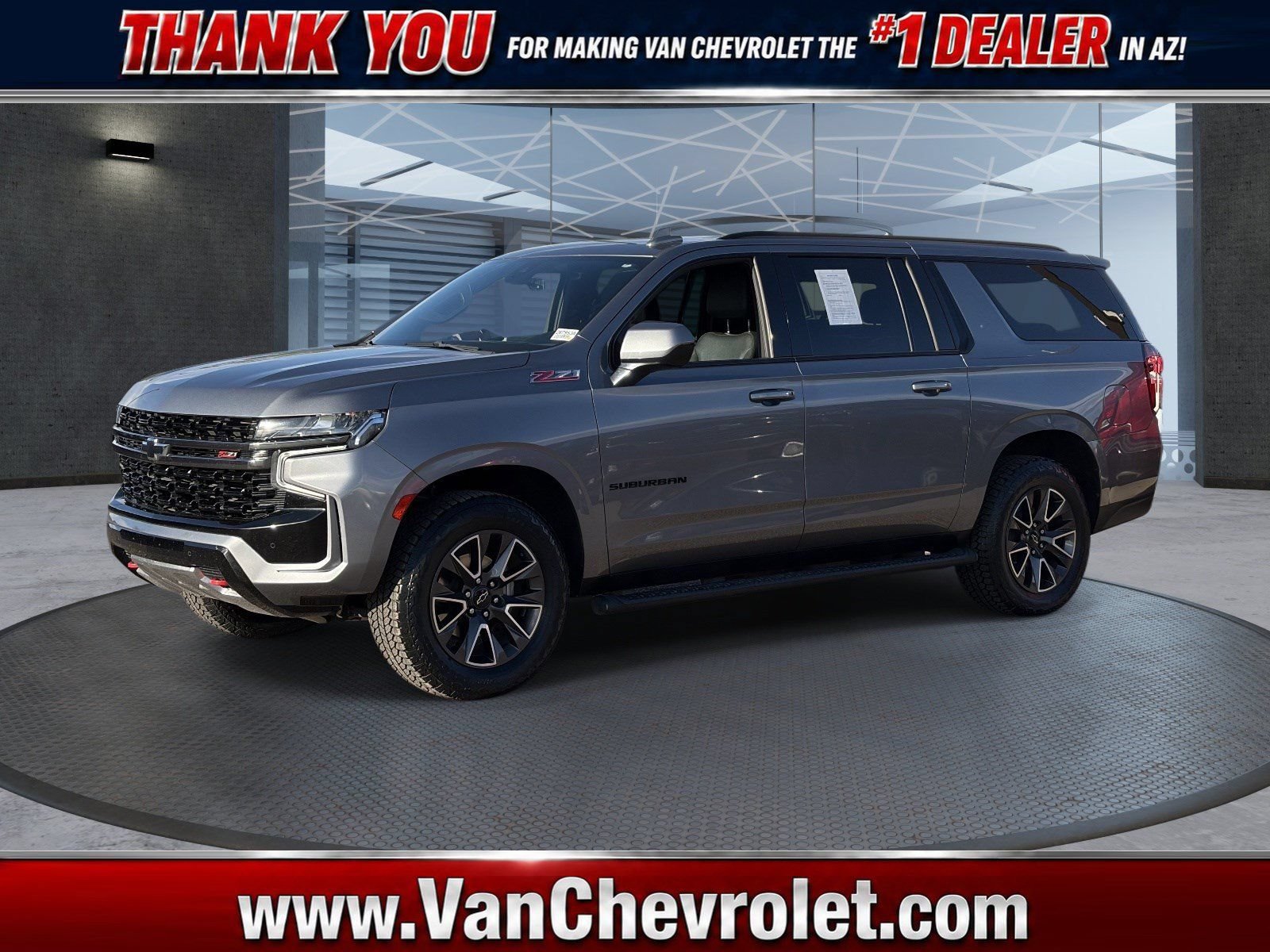 Gray (Satin Steel Metallic) 2022 Chevrolet Suburban SUV / Crossover Four-Wheel Drive Automatic