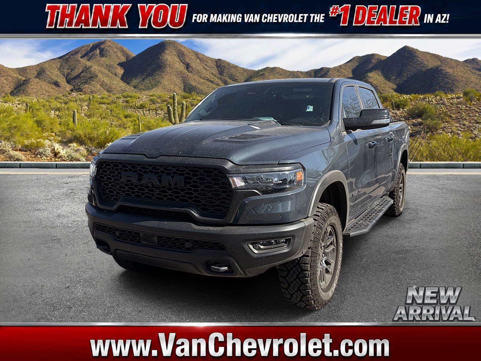 Blue 2026 RAM 1500 Pickup Truck Four-Wheel Drive Automatic