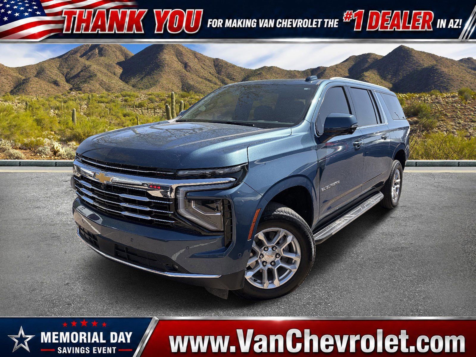 Lakeshore Blue Metallic 2025 Chevrolet Suburban LT 4WD SUV / Crossover Four-Wheel Drive Automatic