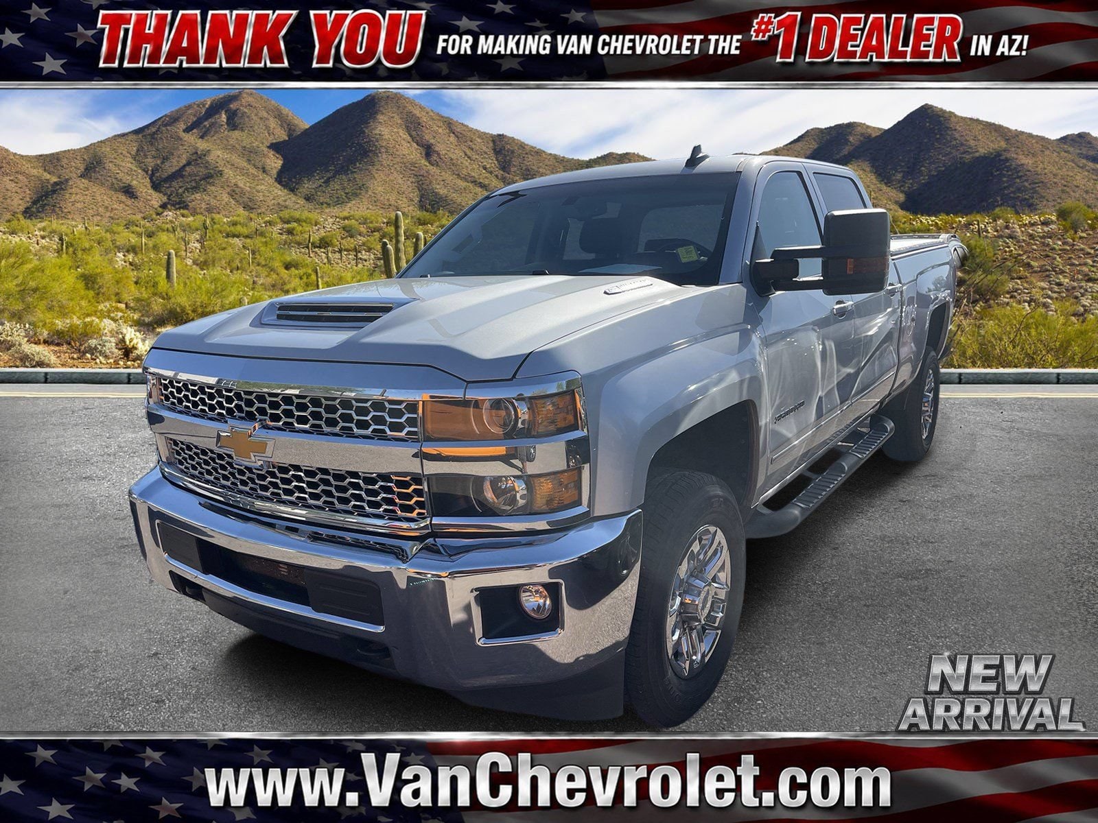 Silver ICE Metallic 2019 Chevrolet Silverado 3500HD Pickup Truck Four-Wheel Drive Automatic
