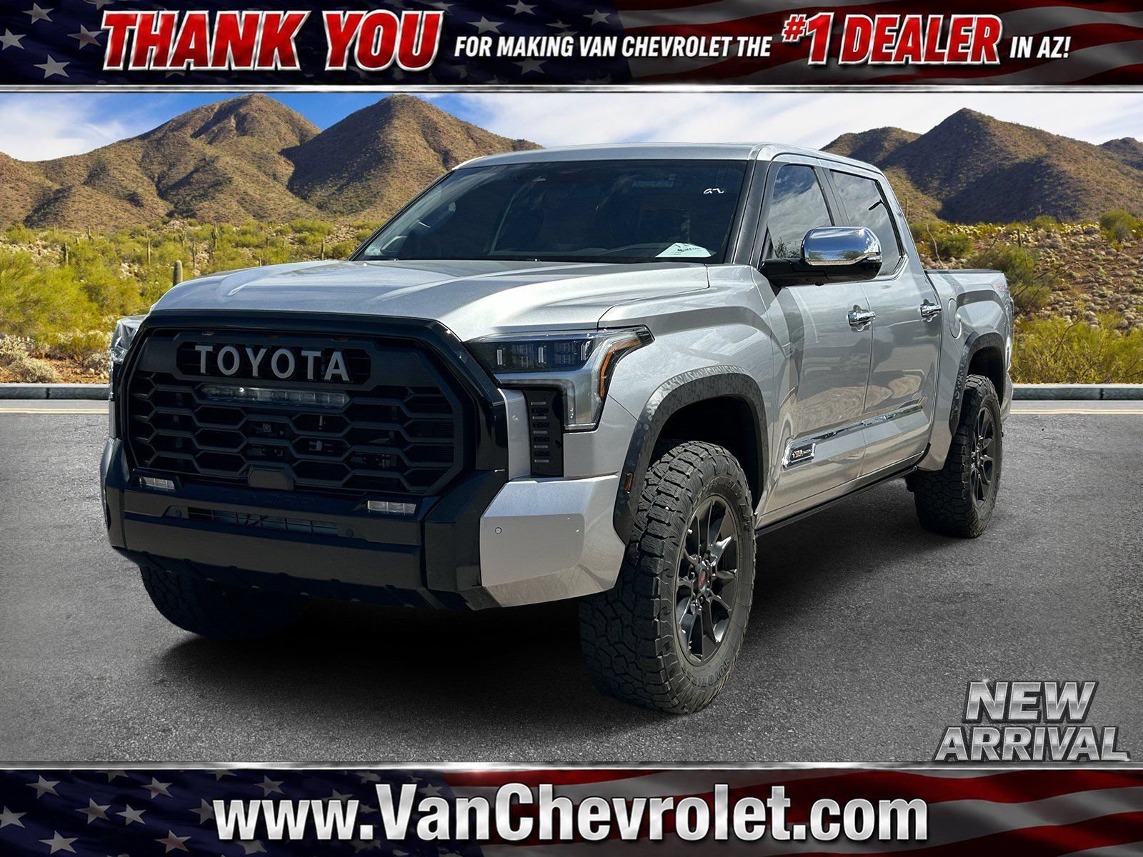 Silver 2024 Toyota Tundra Pickup Truck Four-Wheel Drive Automatic