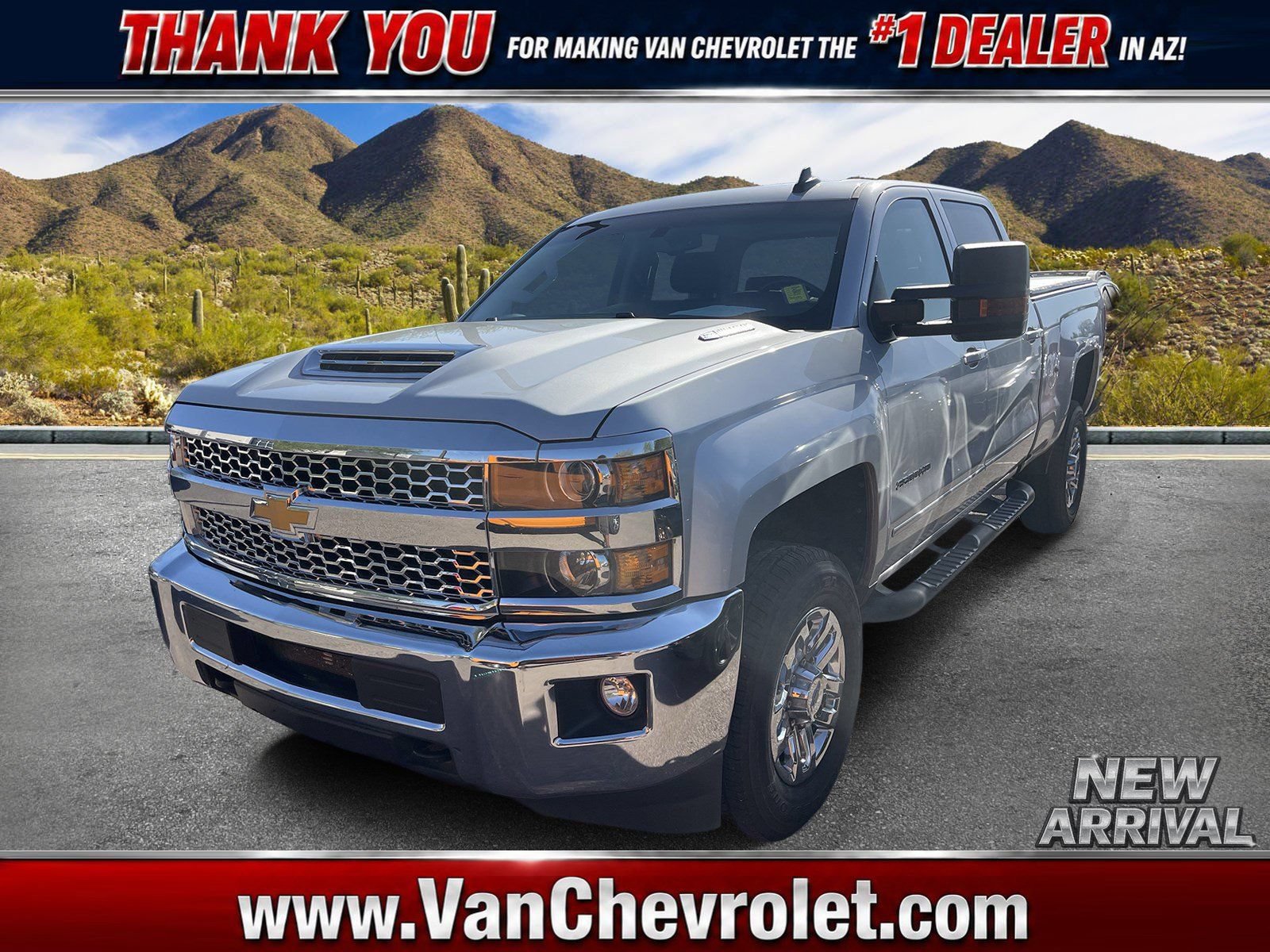 Silver ICE Metallic 2019 Chevrolet Silverado 3500HD Pickup Truck Four-Wheel Drive Automatic