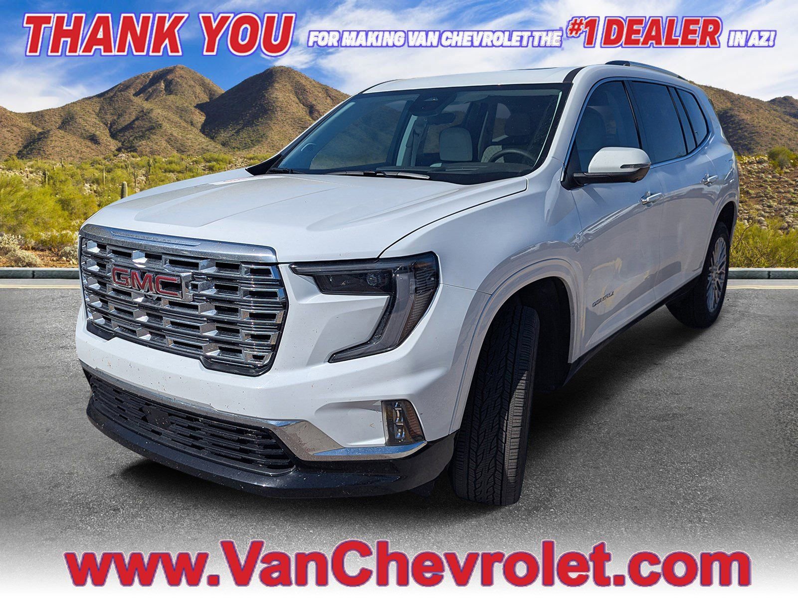 Summit White 2026 GMC Acadia Denali AWD SUV / Crossover Four-Wheel Drive Automatic