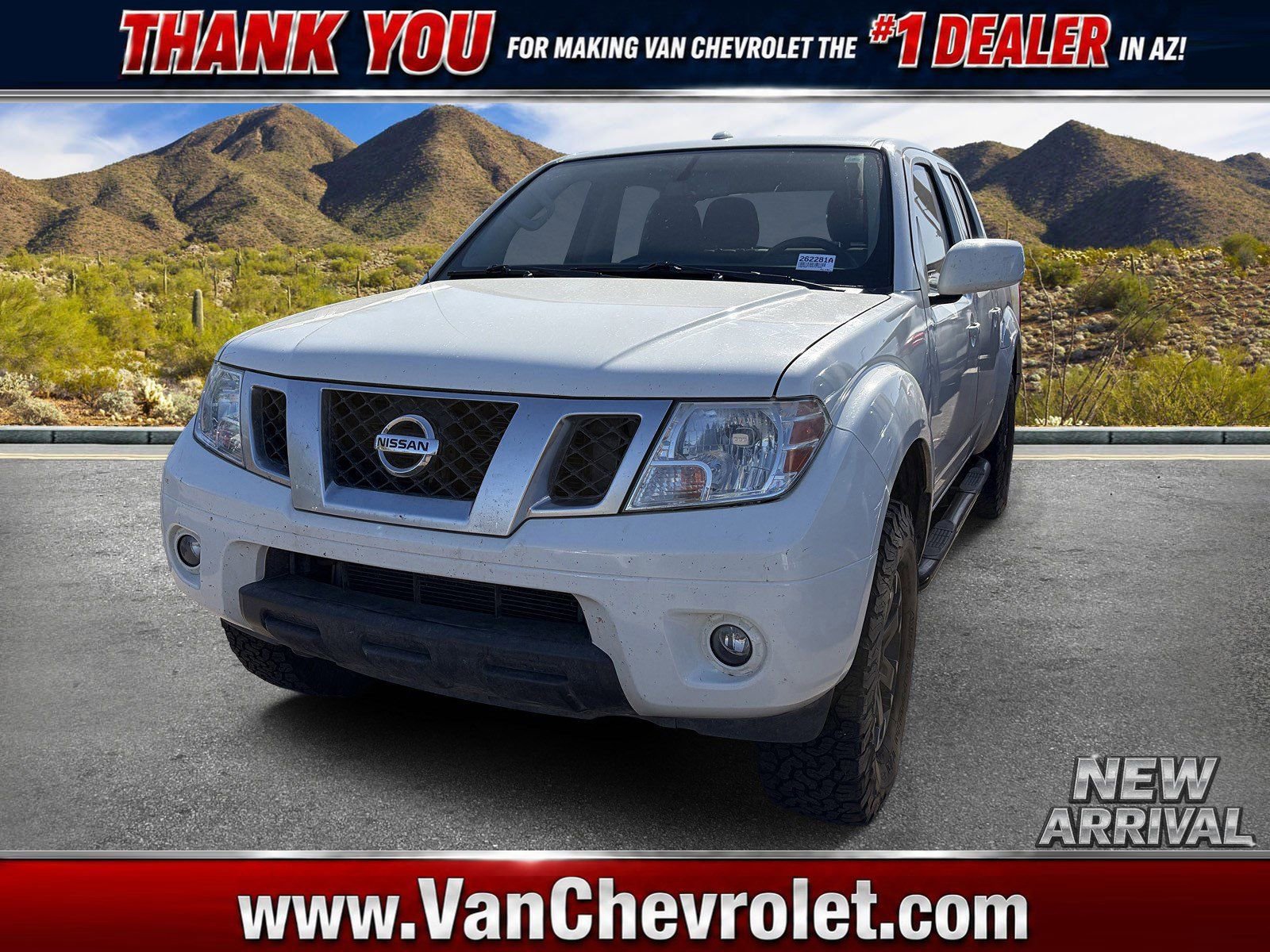 White 2017 Nissan Frontier PRO-4X Crew Cab 4WD Pickup Truck Four-Wheel Drive Automatic