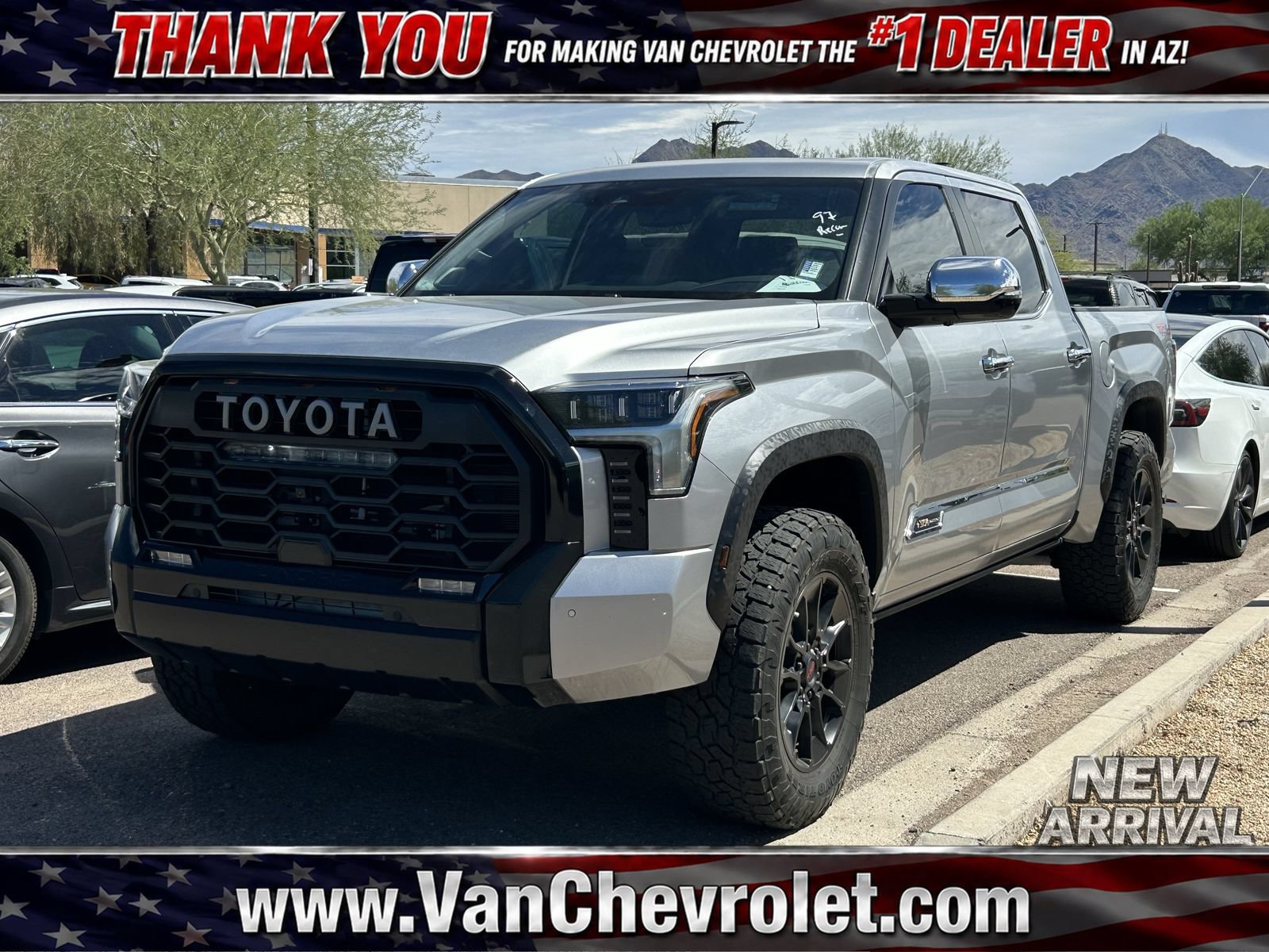 Silver 2024 Toyota Tundra Pickup Truck Four-Wheel Drive Automatic