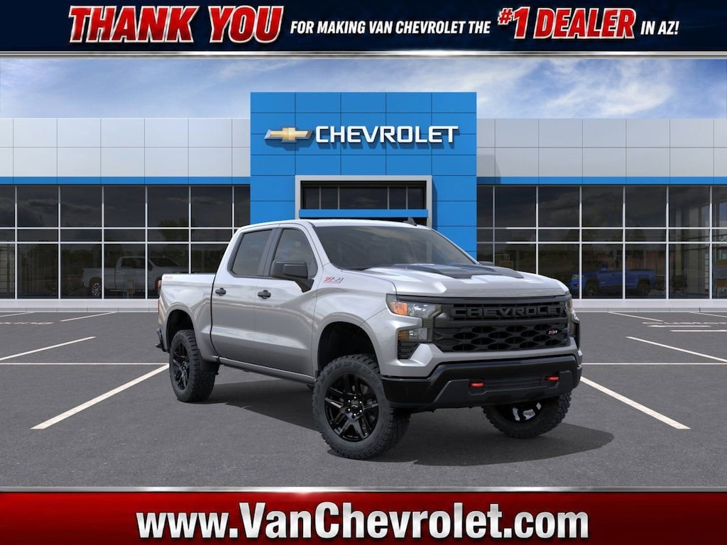 New 2026 Chevrolet Silverado 1500 Custom Trail Boss Truck Crew Cab