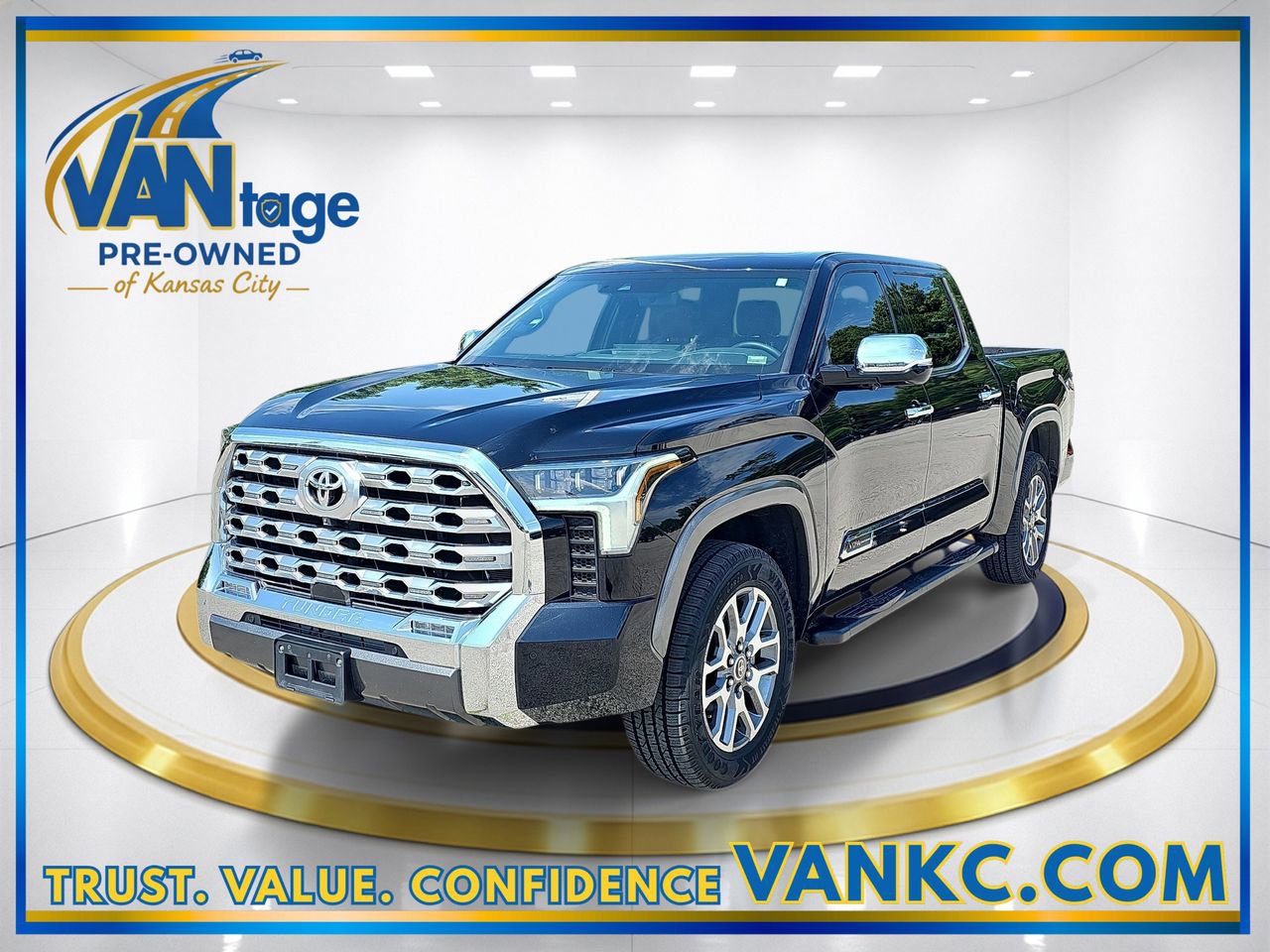 Black 2023 Toyota Tundra 1794 Edition CrewMax Cab 4WD Pickup Truck Four-Wheel Drive Automatic