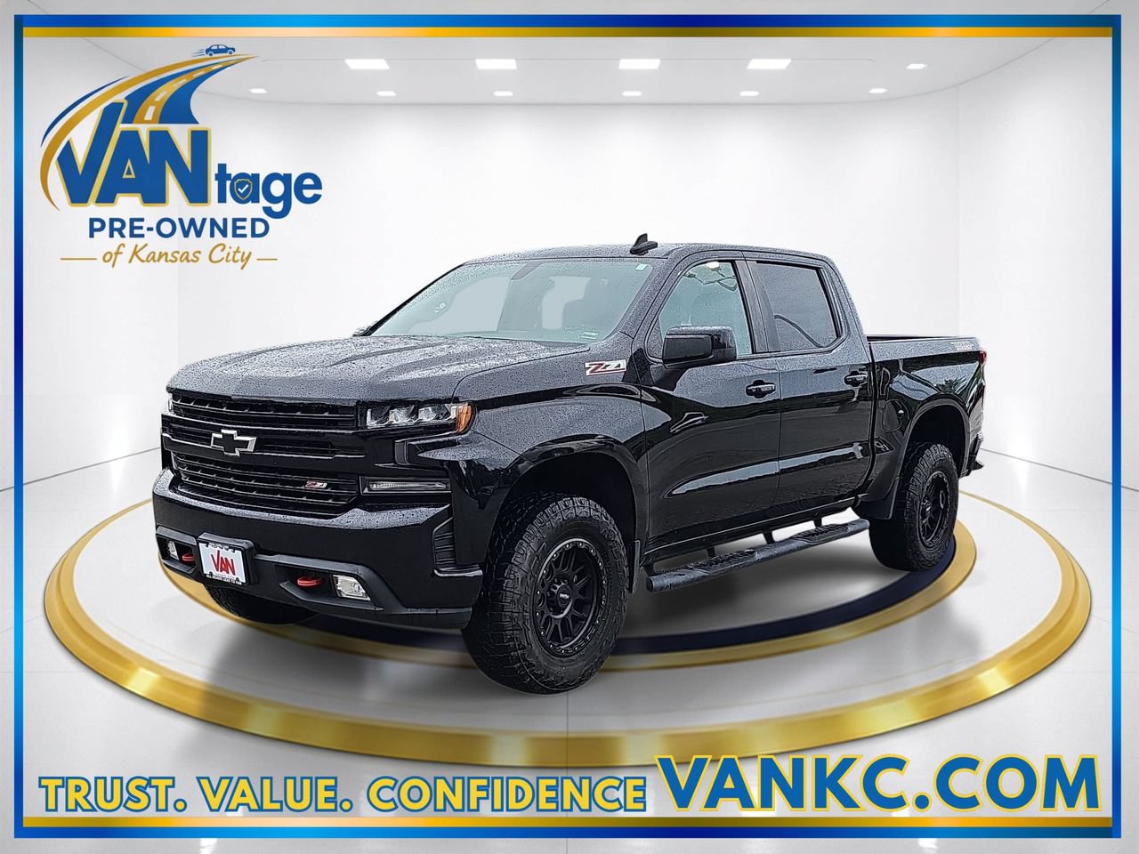 Black 2021 Chevrolet Silverado 1500 Pickup Truck Four-Wheel Drive Automatic