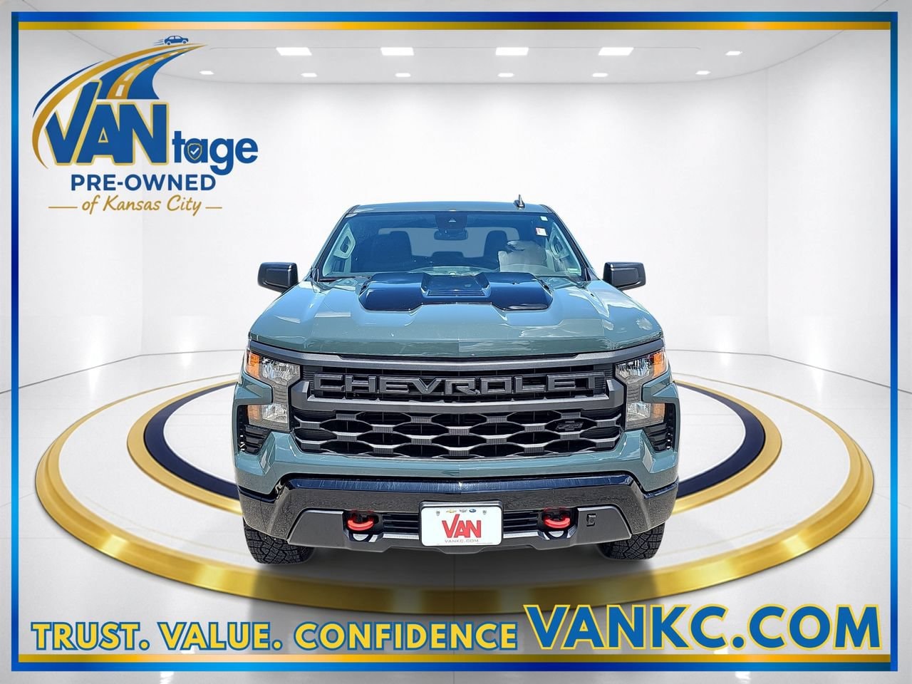 Used 2025 Chevrolet Silverado 1500 Custom Trail Boss with VIN 3GCUKCE87SG244447 for sale in Kansas City