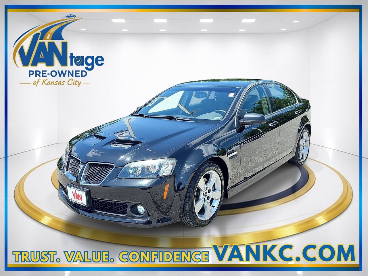 Panther Black Metallic 2009 Pontiac G8 GT Sedan Rear-Wheel Drive Automatic
