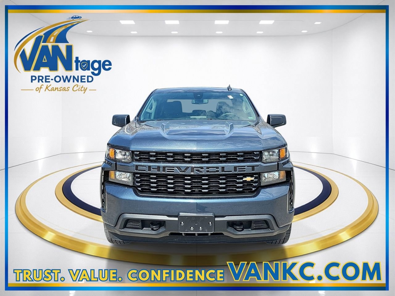 Certified 2022 Chevrolet Silverado 1500 Limited Custom with VIN 1GCPYBEKXNZ210203 for sale in Kansas City