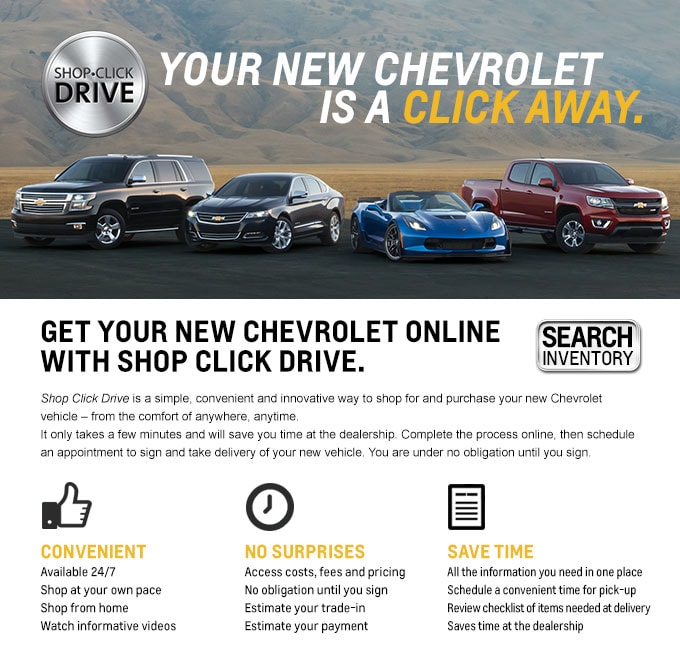 Chevy Shop Click Drive Info