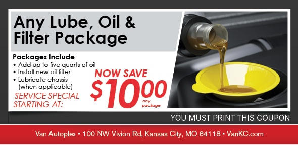 Van chevrolet oil change coupon