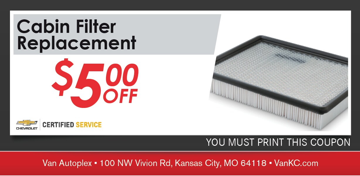 Cabin Air Filter Van Chevrolet