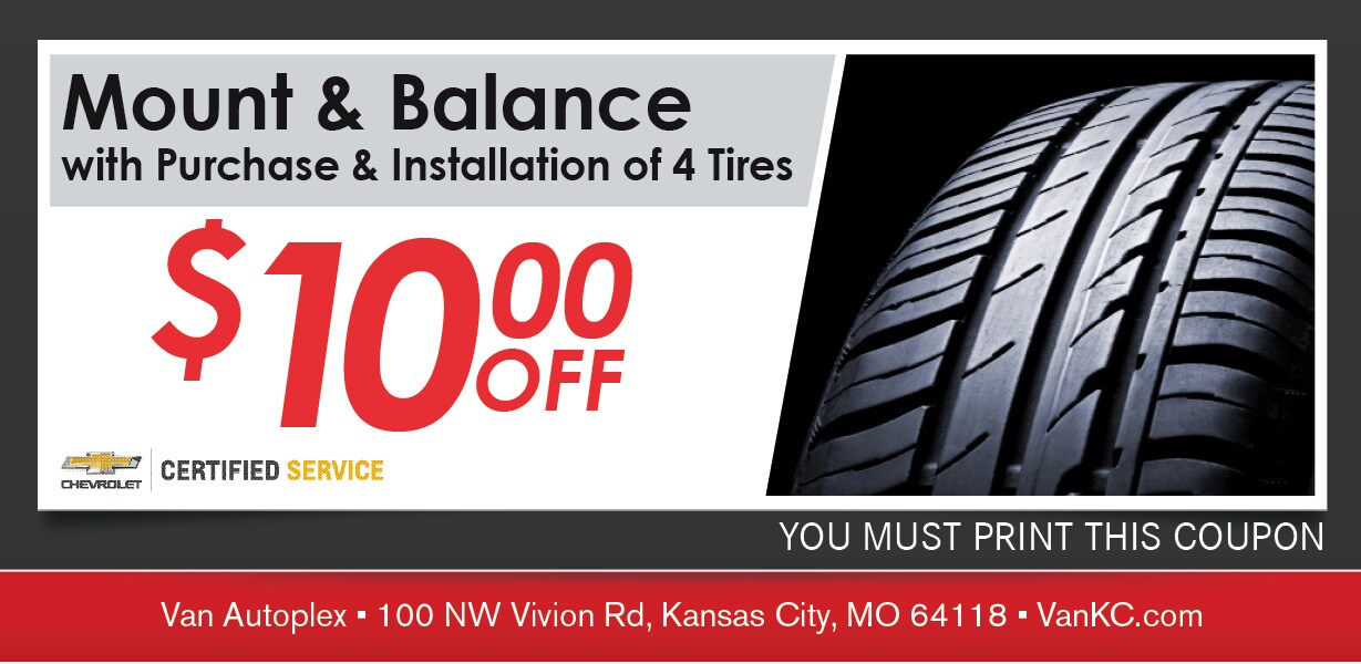 Tire Rotation With Purchase & Installation Chevy Coupon Kansas City MO