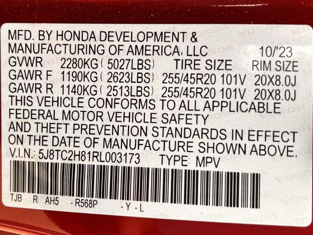 Certified Used 2024 Performance Red Pearl Acura A-Spec Advance Package image 37