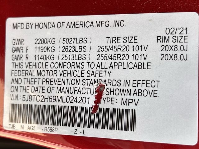 Used 2021 Performance Red Pearl Acura A-Spec Package image 39