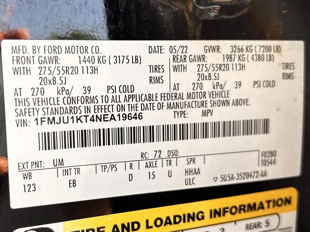 Used 2022 Agate Black Metallic Ford Limited image 34