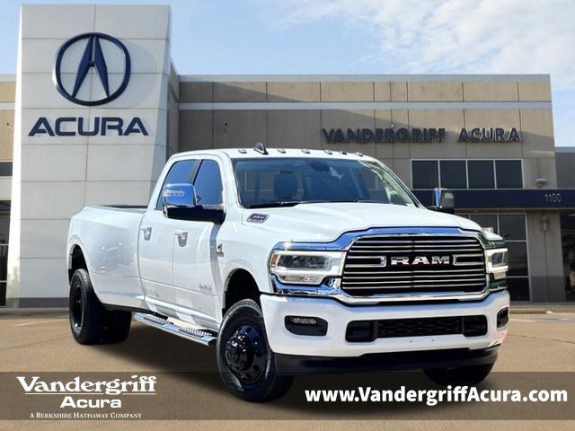 Bright White Clearcoat 2023 RAM 3500 Laramie Crew Cab LB DRW 4WD Pickup Truck Four-Wheel Drive 6-Speed Automatic
