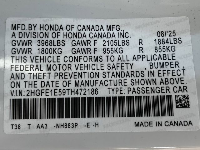 Used 2026 Platinum White Pearl Honda Base image 35