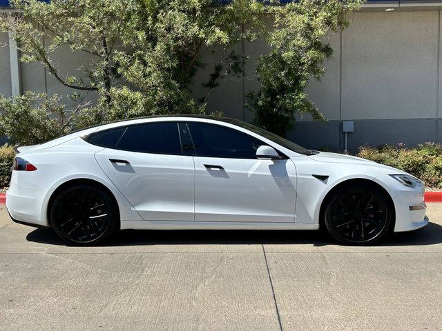 Used 2021 Pearl White Multi-Coat Tesla Plaid image 3