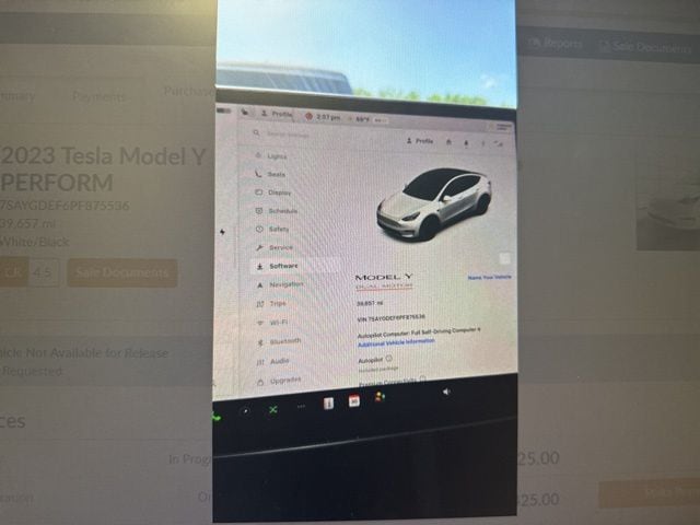 Used 2023 Pearl White Multi-Coat Tesla Performance image 9