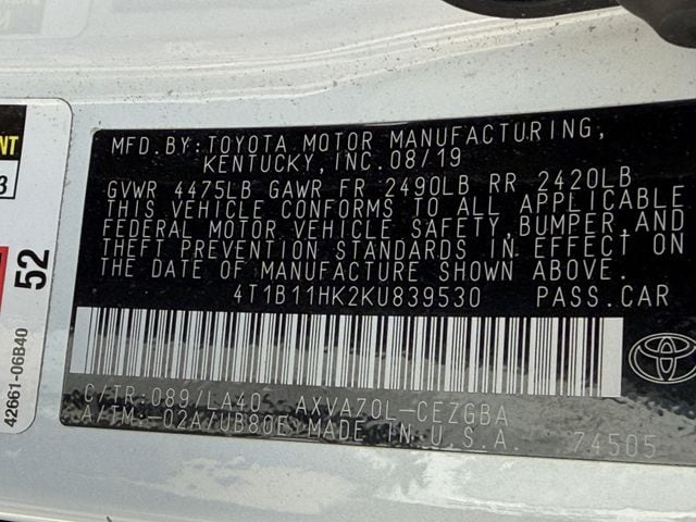 Used 2019 Wind Chill Pearl Toyota XLE image 30