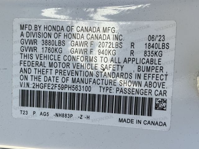 Used 2023 Platinum White Pearl Honda Sport image 29